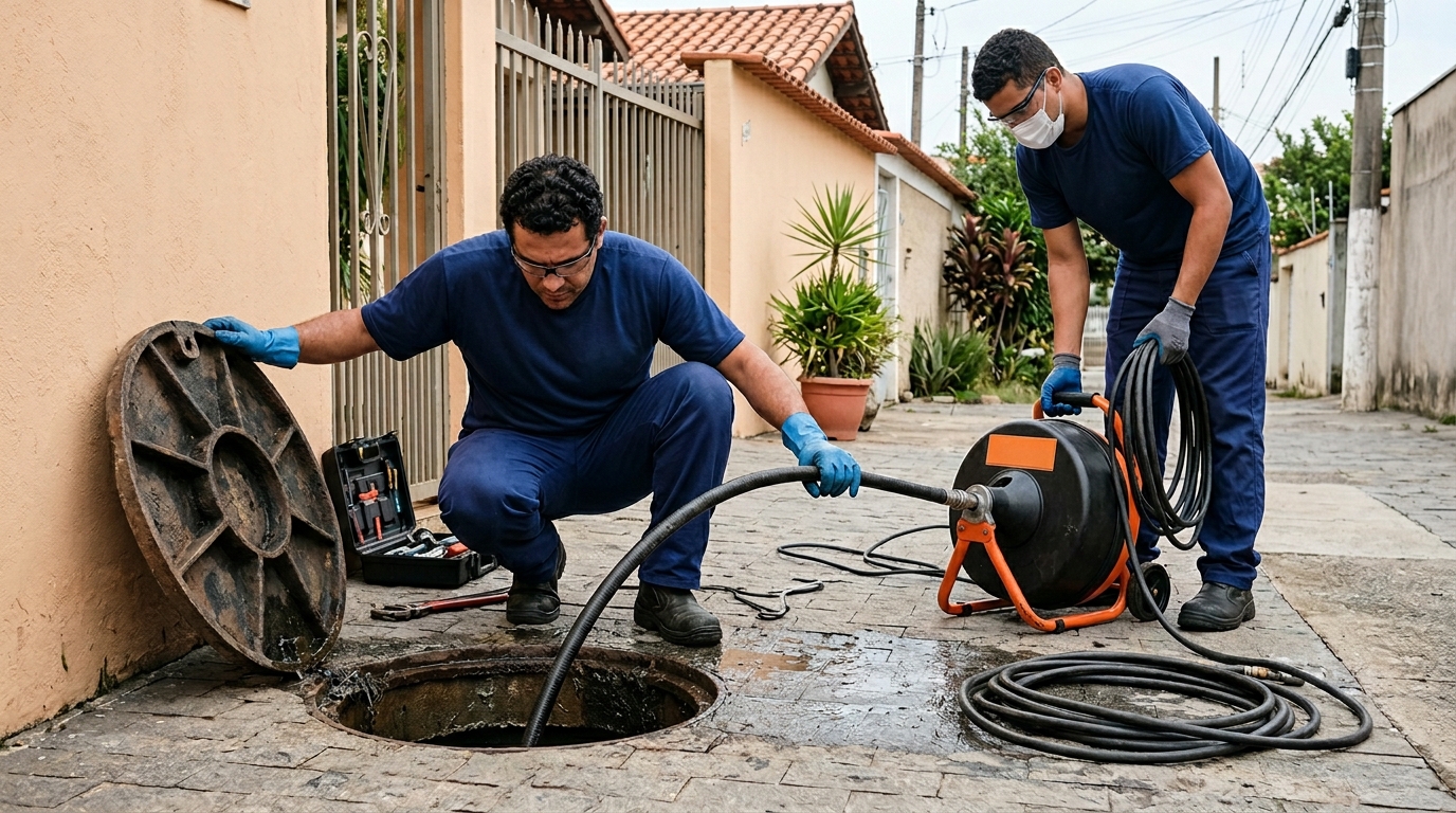 Desentupimento de esgoto em Uberaba-MG
