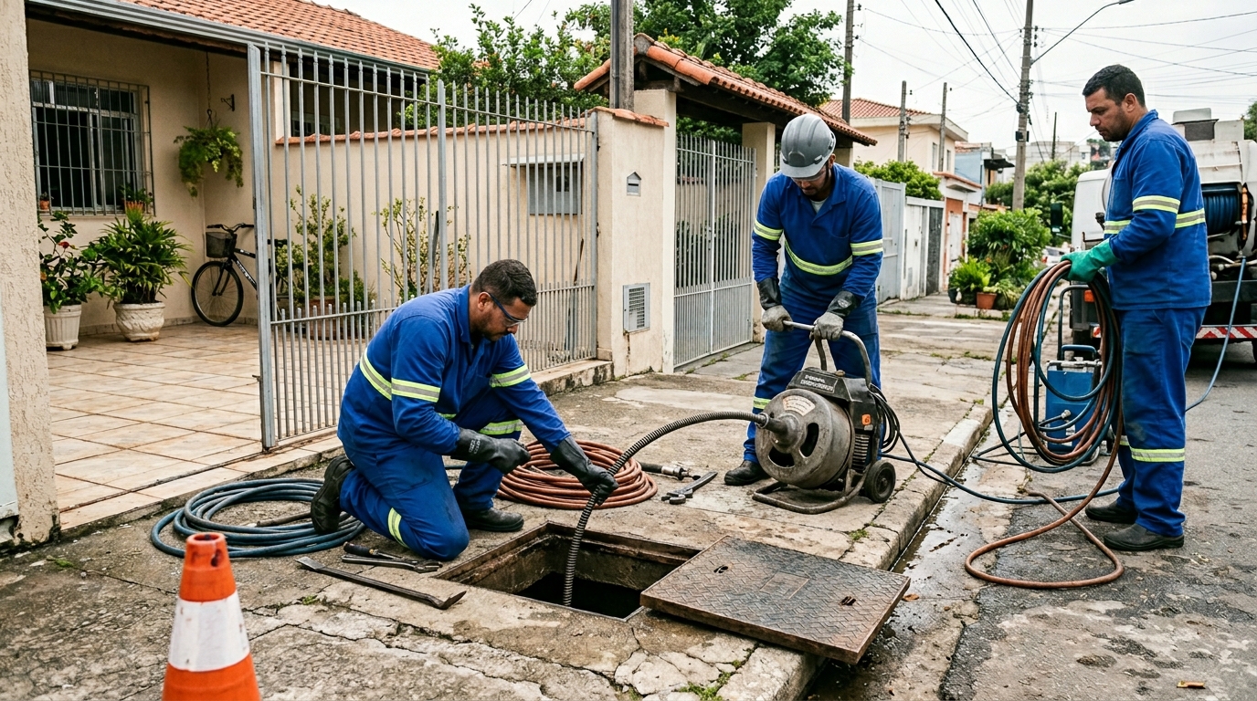 Desentupimento de esgoto em Uberaba-MG