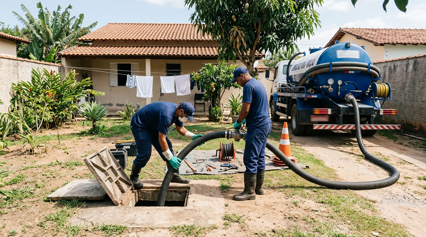 Limpeza de fossa séptica em Uberaba-MG