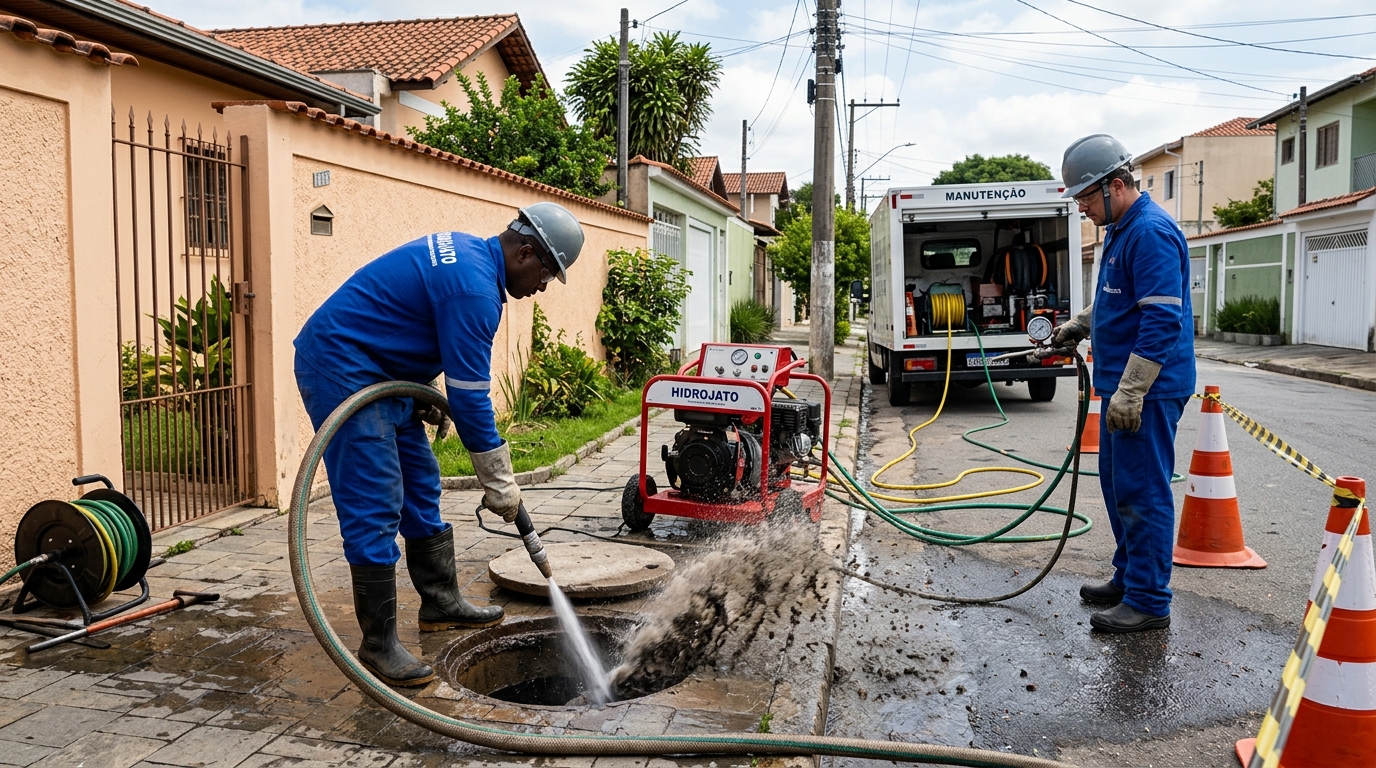 Hidrojateamento residencial em Uberaba-MG