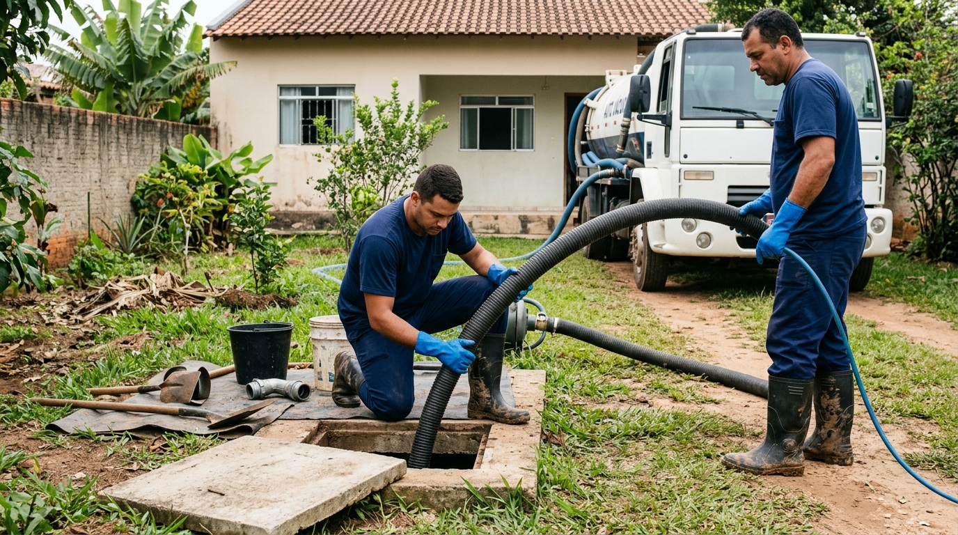 Esgotamento de fossa em Uberaba-MG