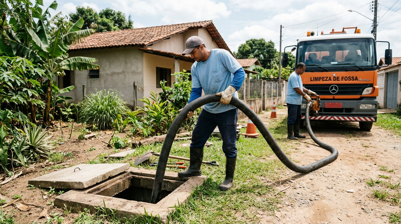 Higienização de fossa residencial em Uberaba-MG
